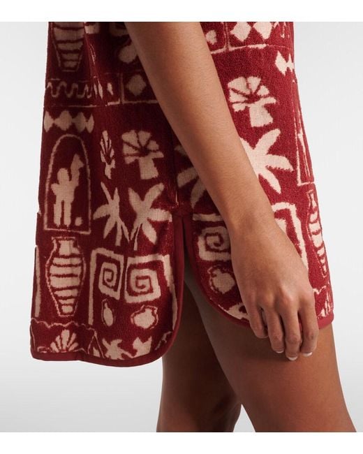 ALÉMAIS Red X Lrnce Maya Cotton Minidress