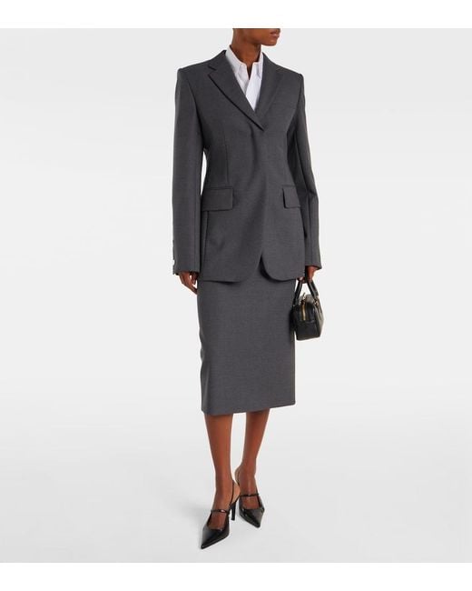 Sportmax Black Ranghi Virgin Wool Blazer