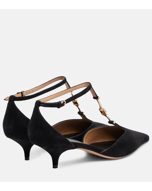 Ferragamo Black Traci 40 Suede Pumps