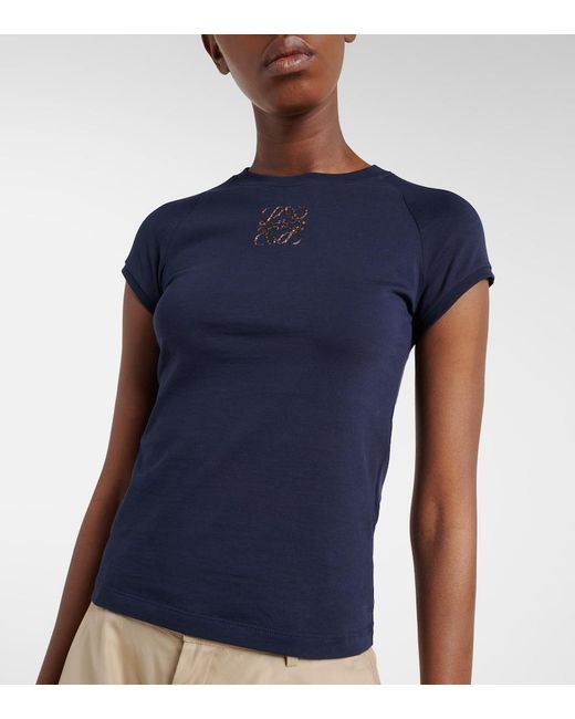 Loewe Blue Paula's Ibiza Anagram Cotton T-Shirt