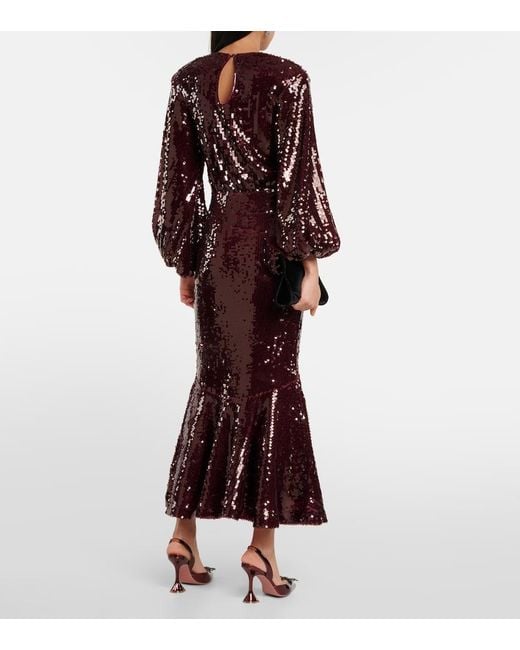 ROTATE BIRGER CHRISTENSEN Black Maxikleid Mit Pailletten