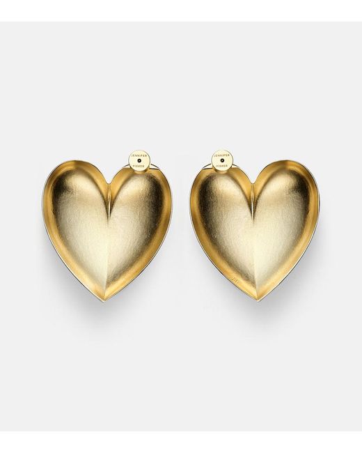 Orecchini Puffy Heart Bagnati di Jennifer Fisher in Natural