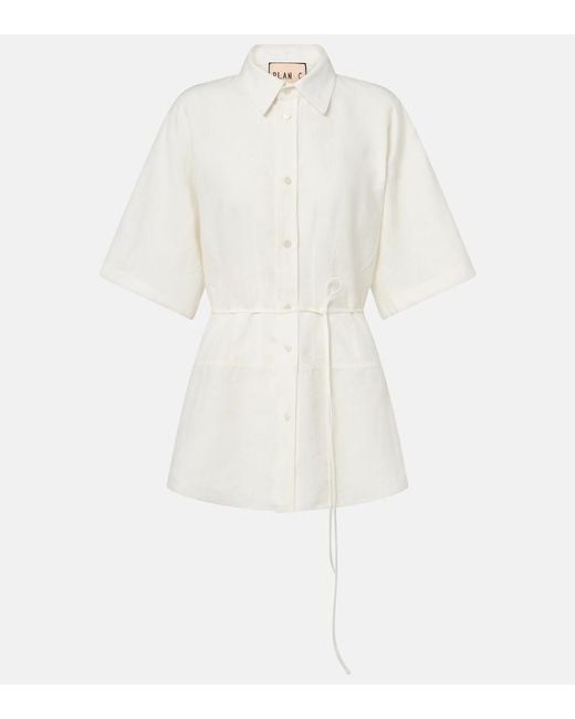 Plan C White Linen Shirt