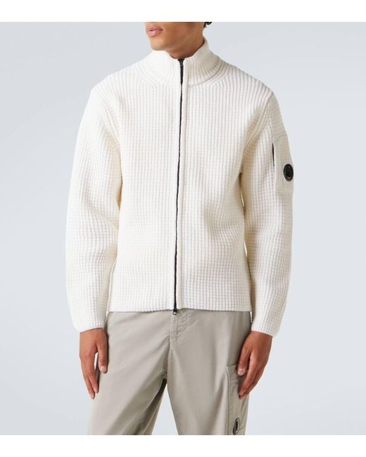 C P Company Jacke Lens Aus Einem Wollgemisch in White für Herren