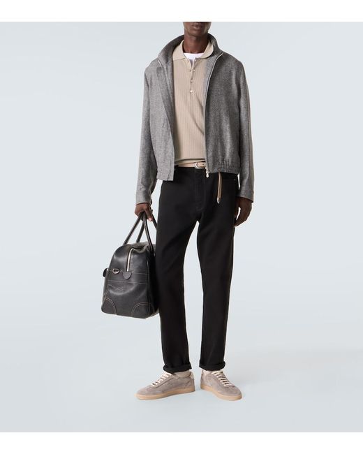 Brunello Cucinelli Natural Cotton Polo Shirt for men