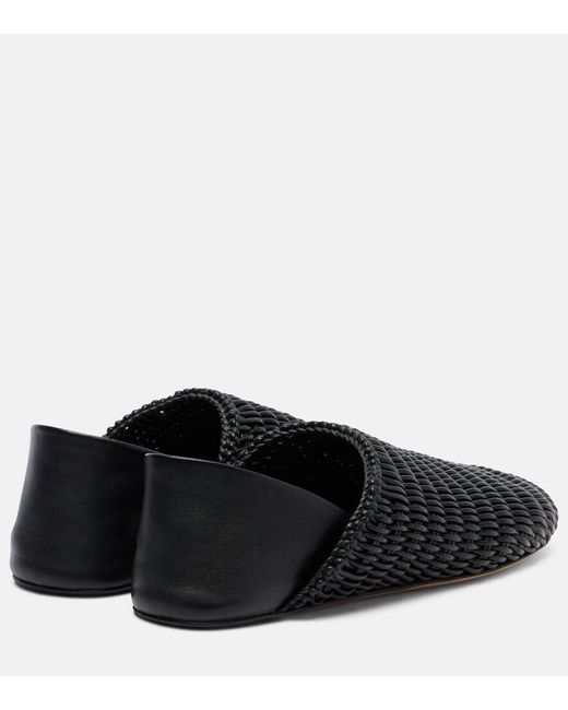 J.W. Anderson Black Babouche Woven Leather Loafers