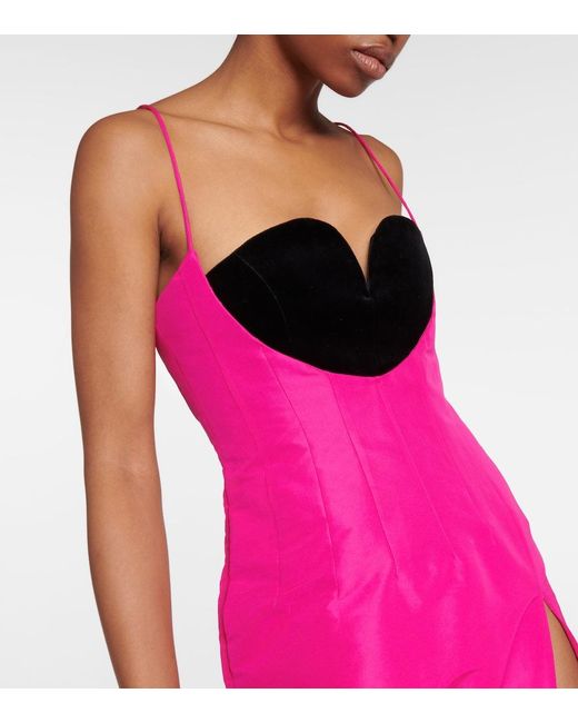 LAQUAN SMITH Pink Scoop-Front Gown