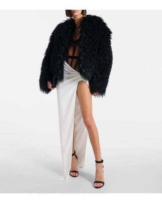 Monot Black Cat Eye Corset Tulle Bodysuit