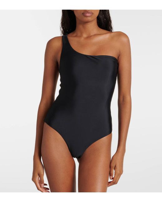 JADE Swim Black Apex One-shoulder Swimsuit