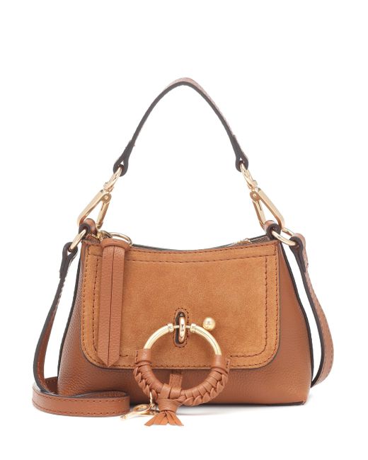 See By Chloé Joan Mini Leather Crossbody Bag in Brown - Lyst
