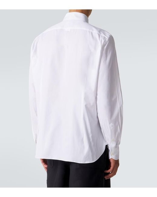 Junya Watanabe White X Luigi Borrelli Printed Cotton Shirt for men