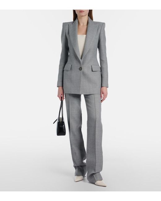 Alex Perry Gray Single-Breasted Blazer