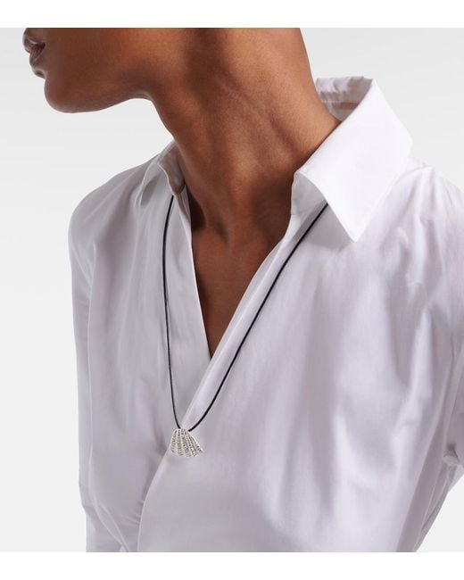 YSSO Metallic Whisper Of The Wind Pendant Necklace