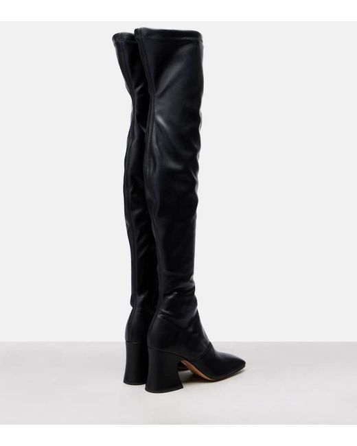 Chloé Black Overknee-Stiefel Janis 80 Aus Lederimitat