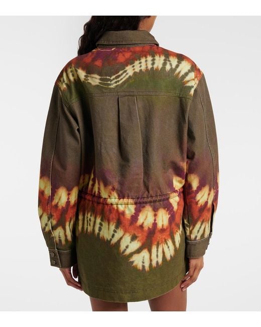 ALÉMAIS Green Marilyn Dyed Denim Jacket