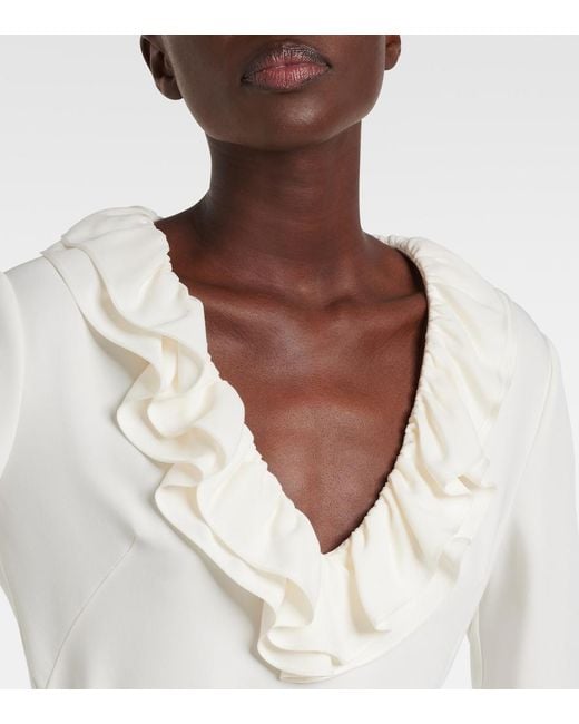 Valentino White Cady Couture Midi Dress