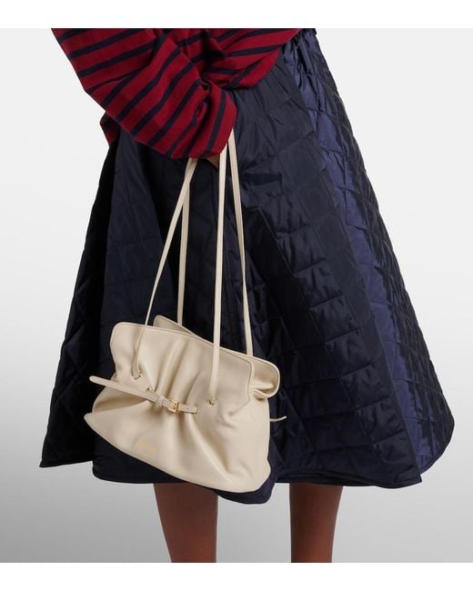 Prada Natural Dada Small Leather Shoulder Bag