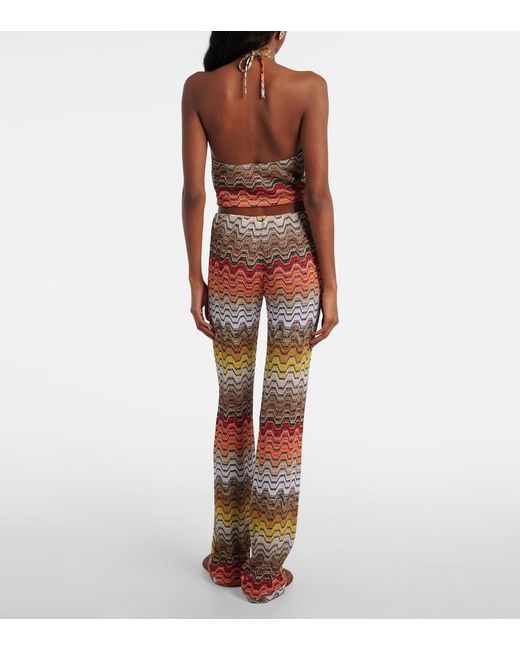 Missoni Multicolor Wave Lame Slim Pants