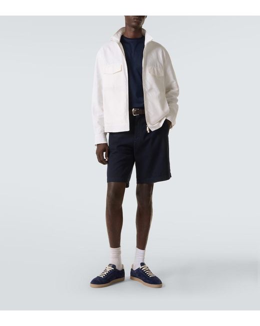 Canali Blue Cotton Lisle T-Shirt for men