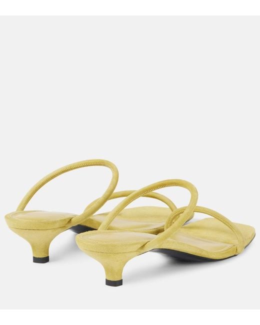 Totême Yellow Off- 'The Minimalist' Heeled Sandals