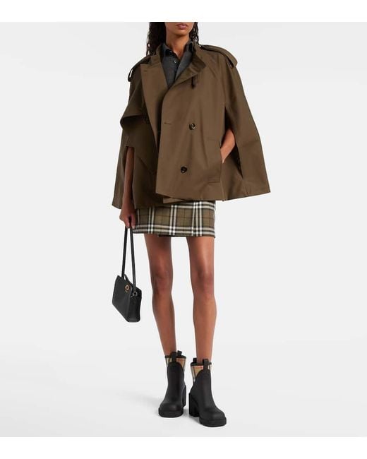 Stivaletti Da Pioggia Check di Burberry in Black