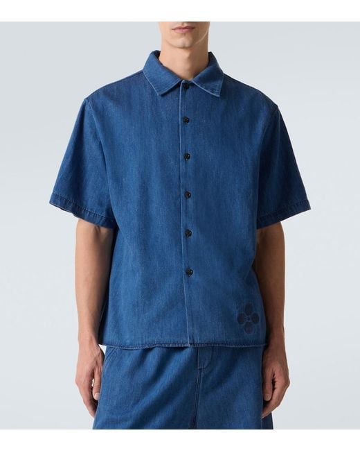 Camicia Bowling Oversize di Commas in Blue da Uomo