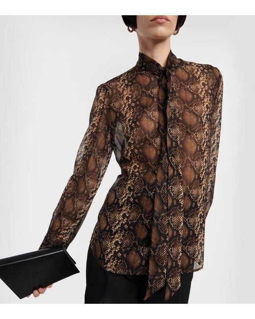 Blusa Carina di Nili Lotan in Brown
