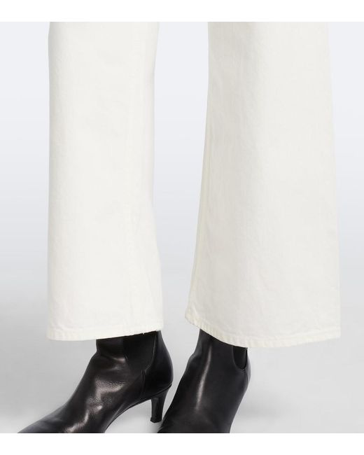 Nili Lotan White Megan Wide-Leg Jeans