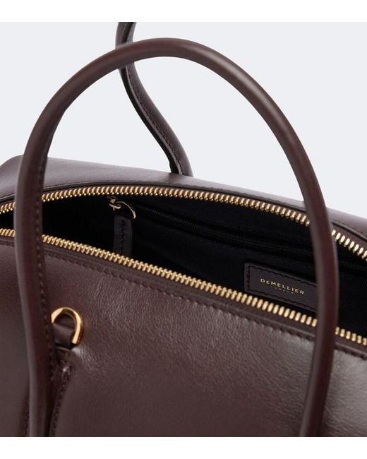 DeMellier London Brown Stockholm Midi Leather Top-Handle Bag
