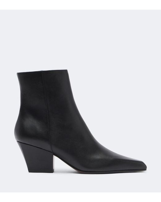 Paris Texas Black Jane Leather Ankle Boots