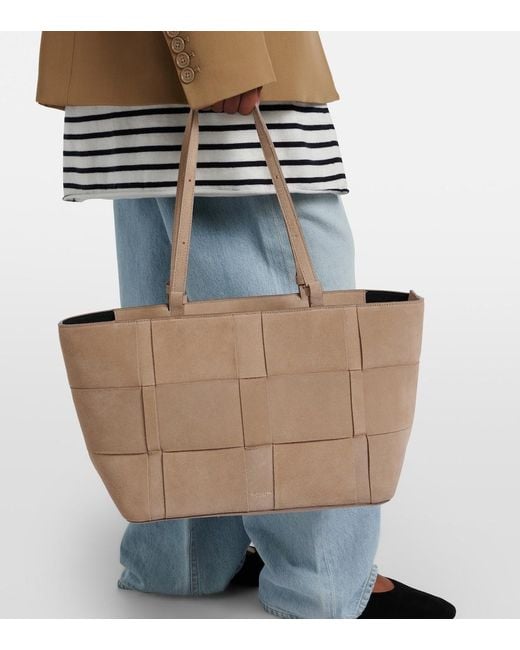 DeMellier London Natural Florence Large Suede Tote Bag