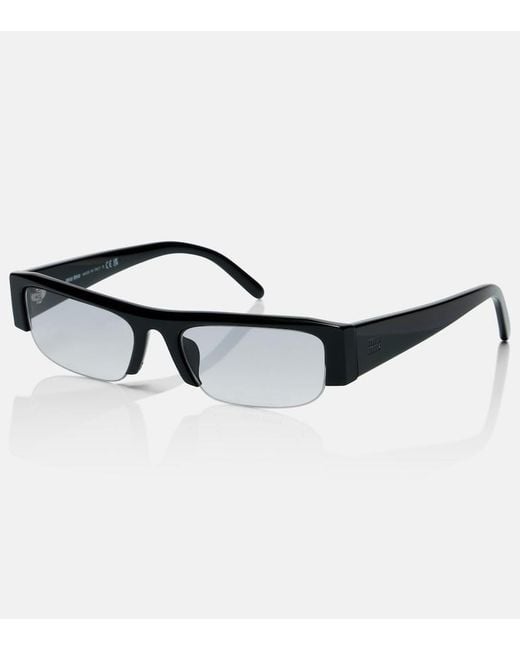 Miu Miu Black Rectangular Sunglasses