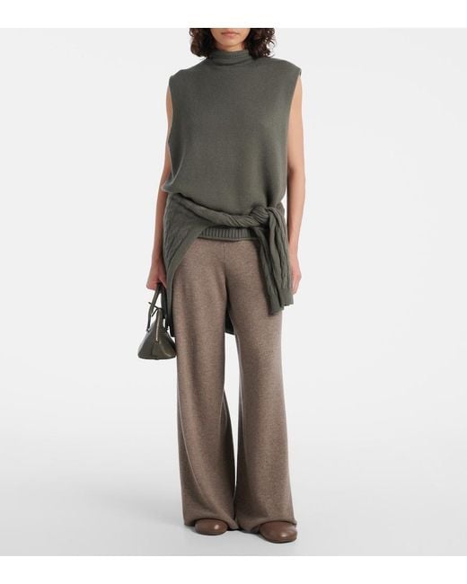Lisa Yang Green Knitted Cashmere Top