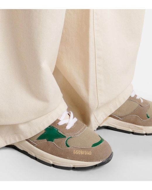 Golden Goose Deluxe Brand Natural Dad Star Leather-Trimmed Sneakers