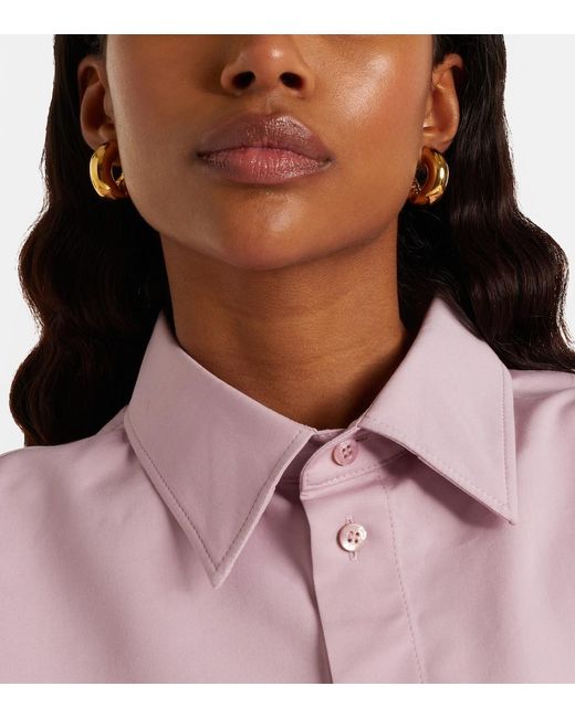 Balenciaga Metallic Eisa Hoop Earrings
