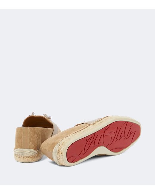 Christian Louboutin White Chambespadrille Suede Espadrilles for men