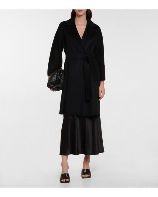 Max Mara Black Arona Wool Coat