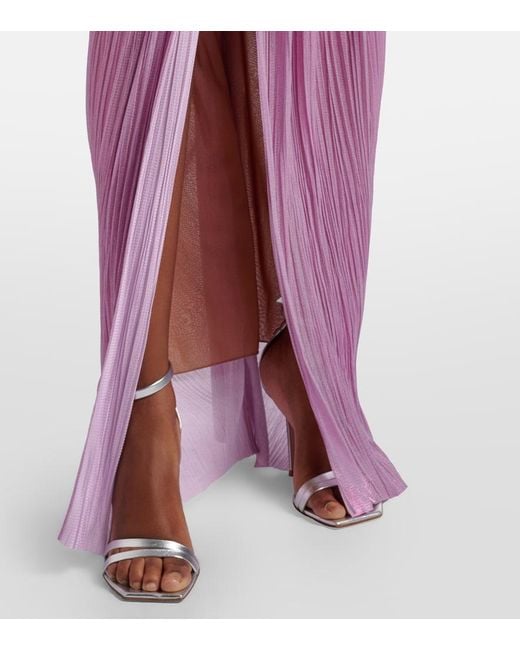 Maria Lucia Hohan Purple Stephanie Silk Tulle Bustier Gown