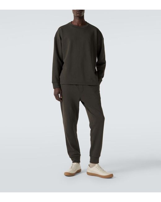 The Row Black Ezan Cotton Sweatshirt for men