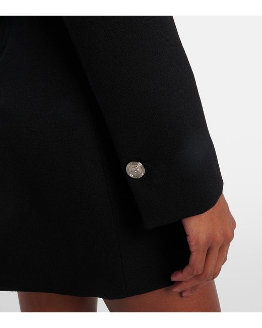 Versace Black Studded Wool-Blend Jacket