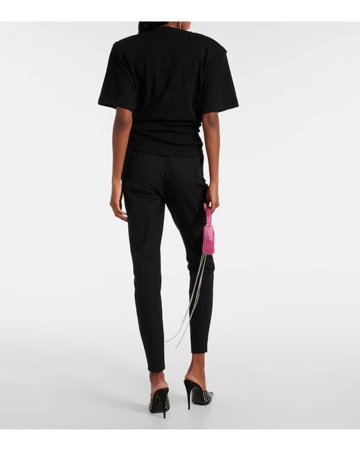 Magda Butrym Black Cotton-Blend Top
