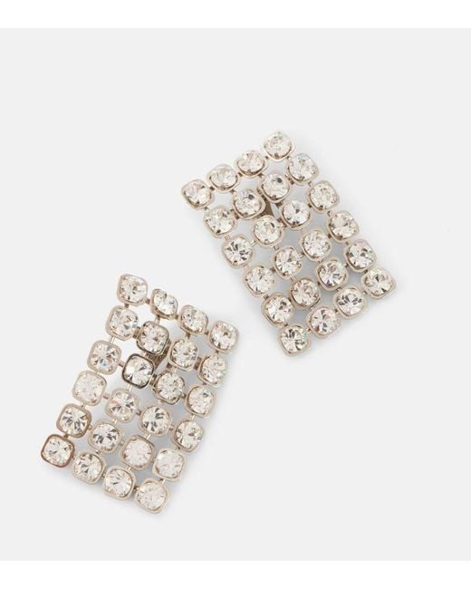 Balenciaga Metallic 10Pm Embellished Drop Earrings