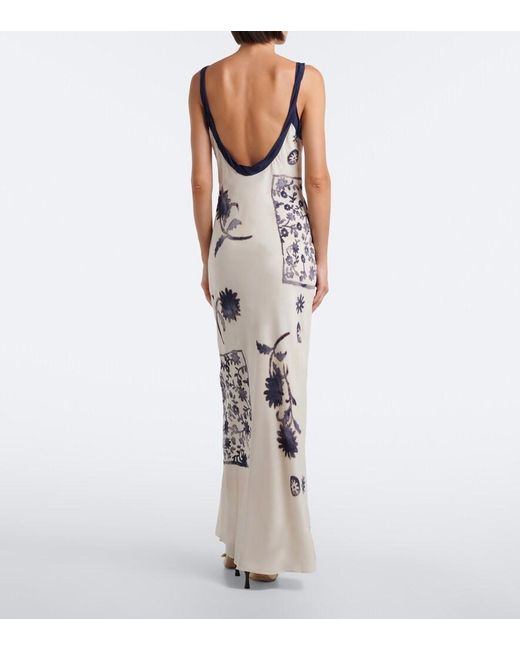 Sir White Phillipa Floral Slip Dress