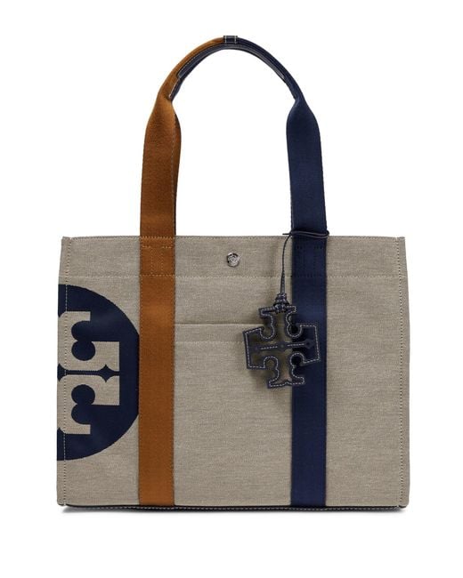 Tory Burch Logo Tory Canvas Tote Bag Lyst