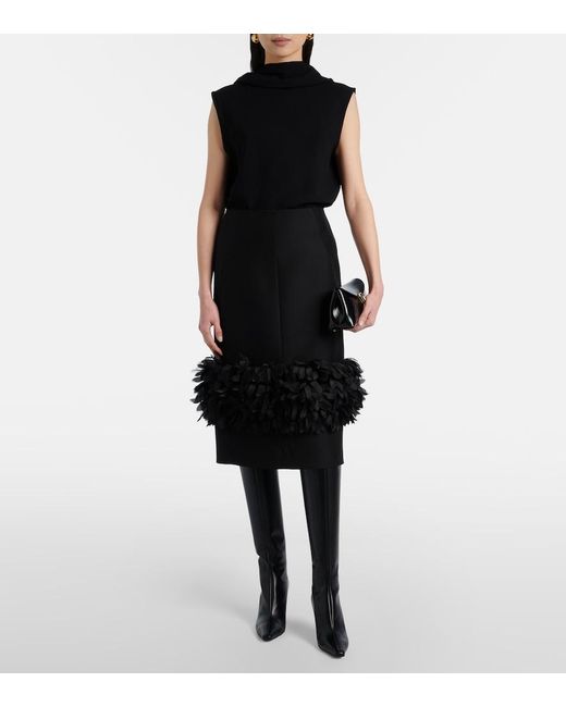 Jimmy Choo Black Agathe 85 Point-toe Knee-high Leather Boots