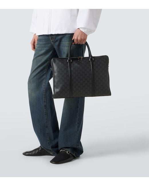 Gucci Black Essence Classic Medium Briefcase for men