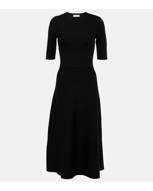 Gabriela Hearst Black Seymore Wool, Cashmere, And Silk Dress