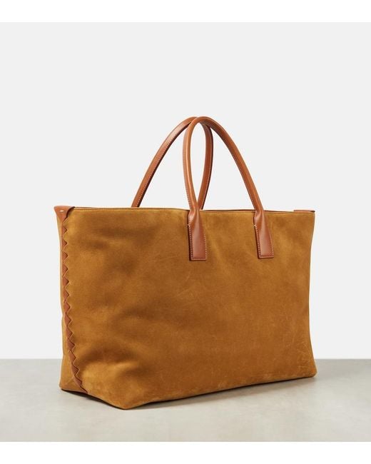 Bottega Veneta Brown Tote Bag Cabat Large Aus Veloursleder