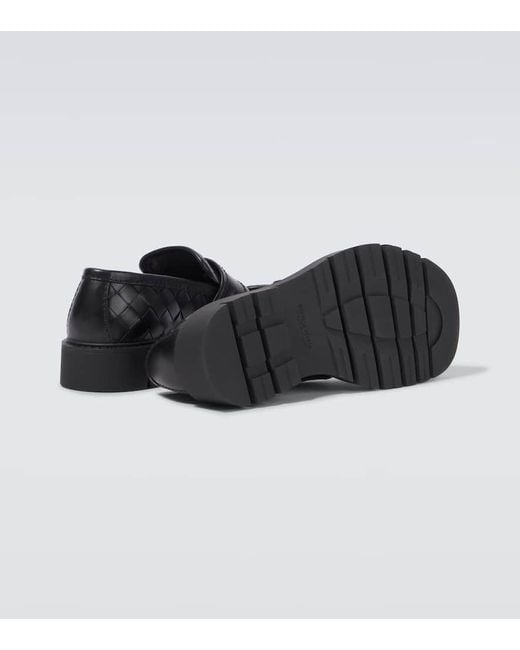Bottega Veneta Loafers Haddock Aus Leder in Black für Herren