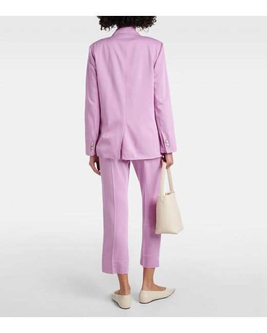 Joseph Pink Jaden Double-Breasted Blazer